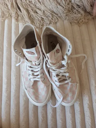 Vans cuadros rosa y blanco