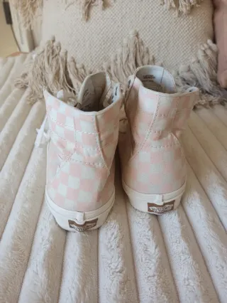 Vans cuadros rosa y blanco