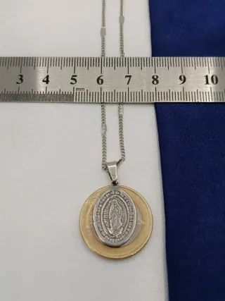 Collar Virgen de Guadalupe Acero Inoxidable