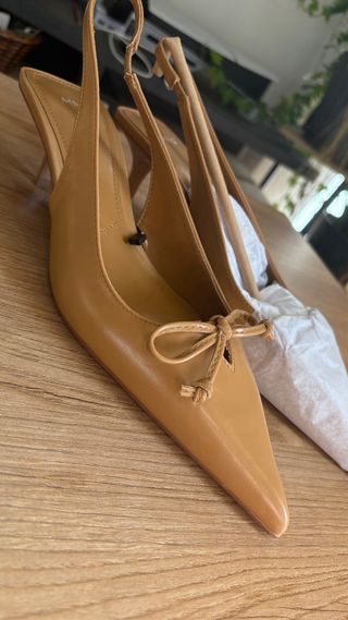 Tacones Mango Beige Nuevos