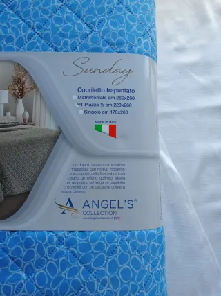 Copriletto 1 piazza e mezza trapuntato