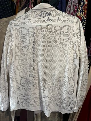 Blusa Zara encaje blanca