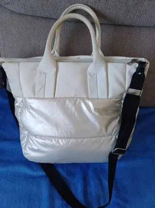 Bolso Blauer blanco con pedrería