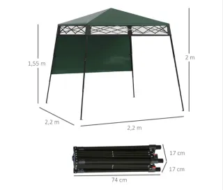 Carpa Plegable Verde
