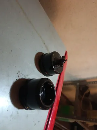 Interruptor y enchufe porcelana antiguo