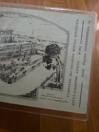 Cartolina d'epoca progetto Scuola Cattolica