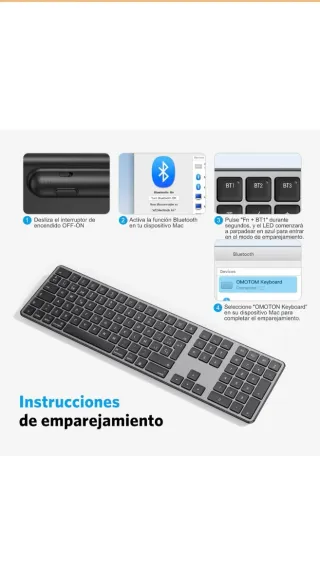 Teclado Inalámbrico OMOTON mac