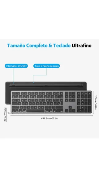 Teclado Inalámbrico OMOTON mac