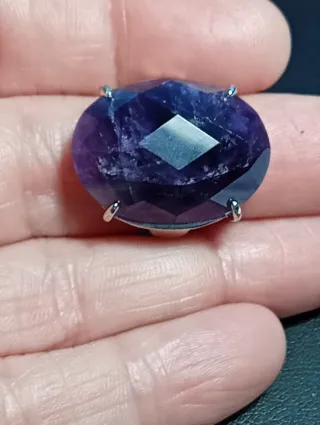 Anello in Argento con Ametista Faccettata