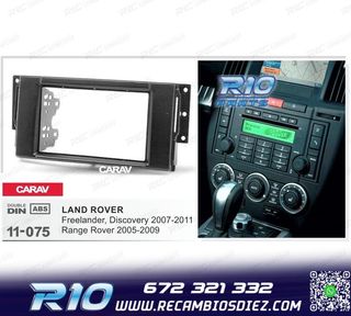 MARCO NEGRO RADIO 2-DIN PARA LAND ROVER FREELANDER DISCOVERY