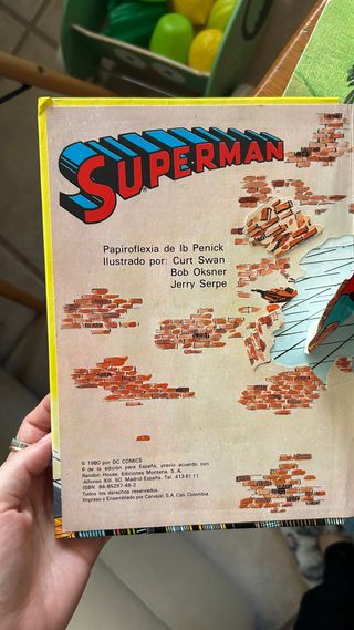 Superman comic 1980. Libro vivo, animado