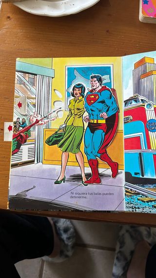 Superman comic 1980. Libro vivo, animado