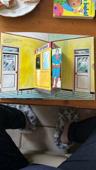 Superman comic 1980. Libro vivo, animado
