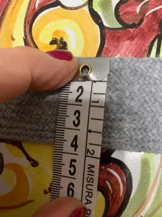 Gallone in lana grigio perla