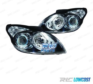 FAROS PARA HYUNDAI I30 07-12 FONDO NEGRO CON MOTOR