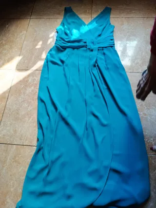 Vestido fiesta azul turquesa