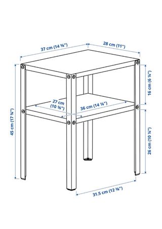 Mesita auxiliar metálica negra