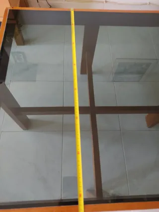 Mesa de centro madera y cristal