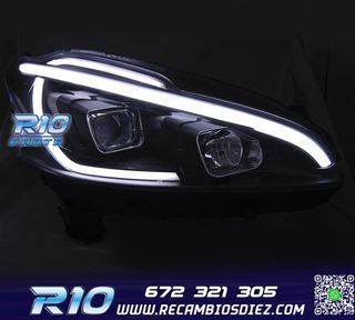 FAROS PARA PEUGEOT 208 12-15 TUBE LIGHT LED NEGROS