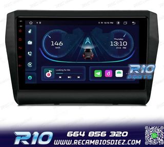 RADIO GPS ANDROID 12 9" PARA SUZUKI SWIFT 17-22