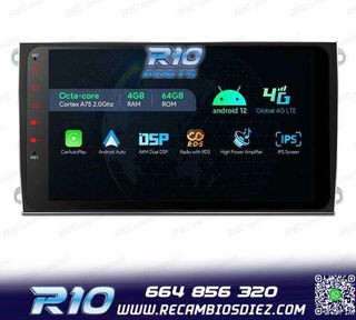 RADIO GPS ANDROID 12 PARA PORSCHE CAYENNE 03-10 9" USB GPS T