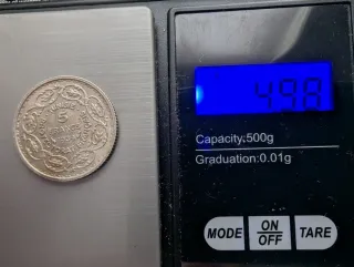 Túnez 5 Francos Plata 1939