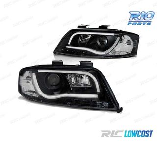 FAROS LED AUDI A6 01-04 LUZ DIURNA NEGRO
