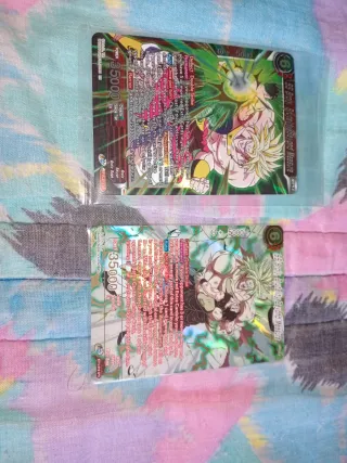 Dragon Ball Super lote 2 cartas Broly BT15-019