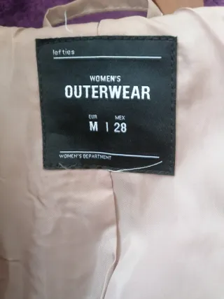 Chaqueta Lefties beige con capucha Talla M