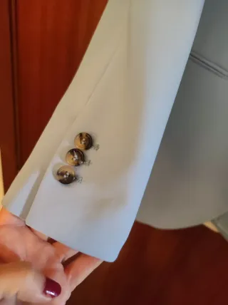 Chaqueta de vestir Zara azul mujer