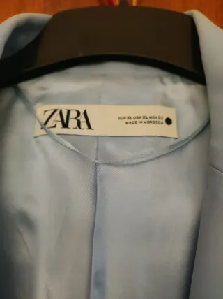 Chaqueta de vestir Zara azul mujer