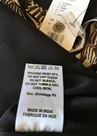 Falda midi marrón y negra Anthropologie XS £98