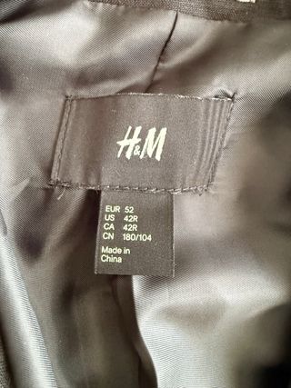 Chaqueta H&M Negra Caballero Talla 52