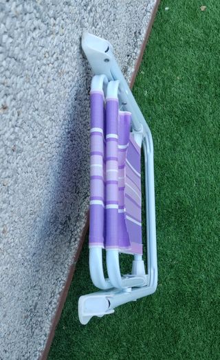 Sedia Pieghevole per Bambini Viola e Bianca