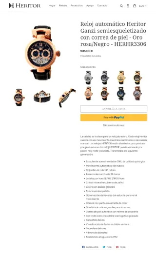 Reloj Heritor Ganzi Automático - Nuevo