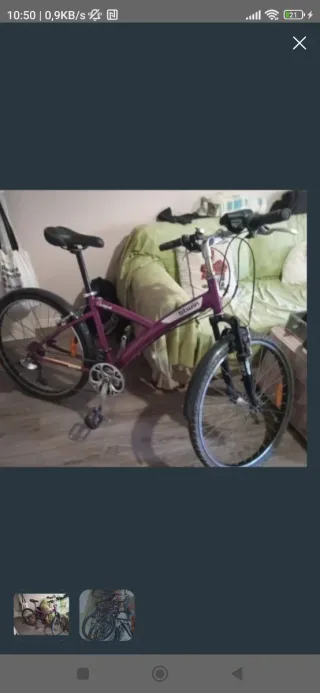 Bicicleta Morada BTWIN