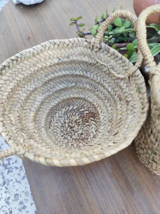 3 Cestas de anea artesanales