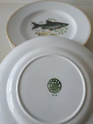 Platos Vargas Segovia Porcelana Dorada