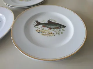 Platos Vargas Segovia Porcelana Dorada