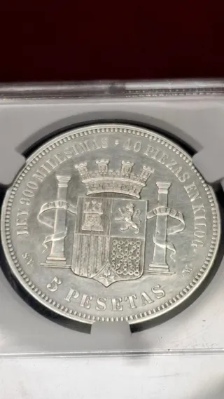 5 Pesetas Gobierno Provisional 1870