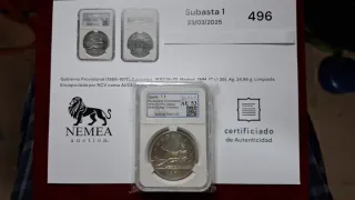 5 Pesetas Gobierno Provisional 1870