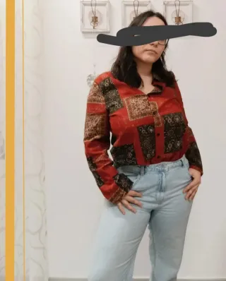 Camicia Shein donna XL patchwork