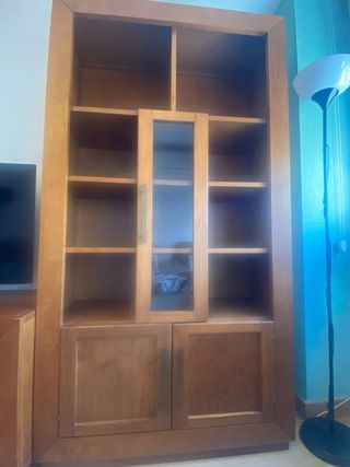 Conjunto Muebles Salón Madera Pino- Precio negocia