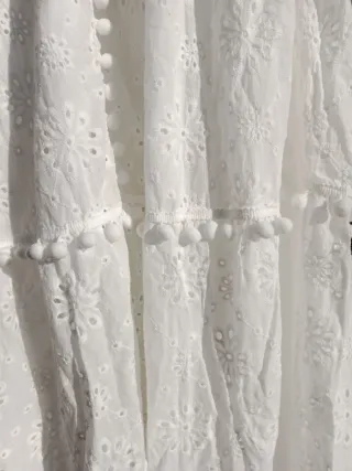 Vestido midi fiesta blanca Ibicenco boho