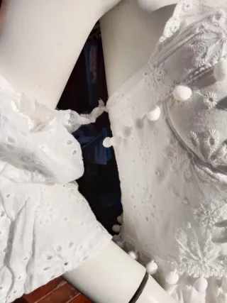 Vestido midi fiesta blanca Ibicenco boho