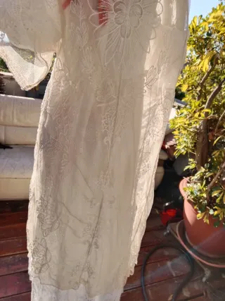 Vestido midi fiesta blanca Ibicenco boho