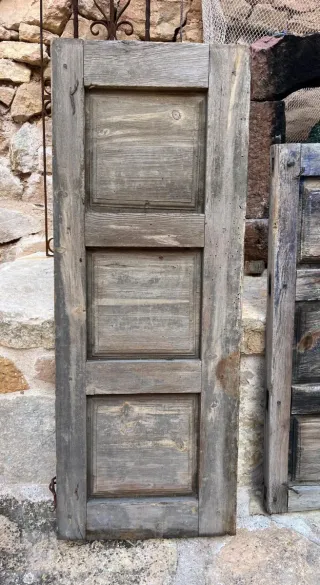 Ventanas de madera rústicas (2 unidades)