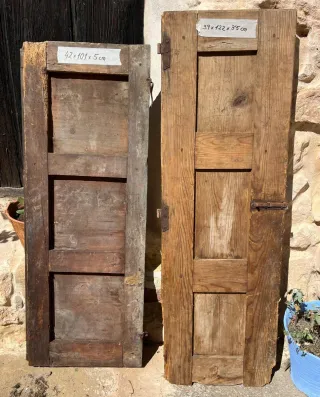 Ventanas de madera rústicas (2 unidades)