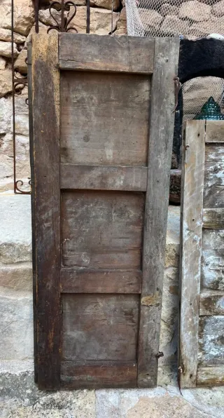 Ventanas de madera rústicas (2 unidades)