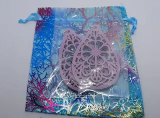 Orecchini rosa stile vetrata per Madre